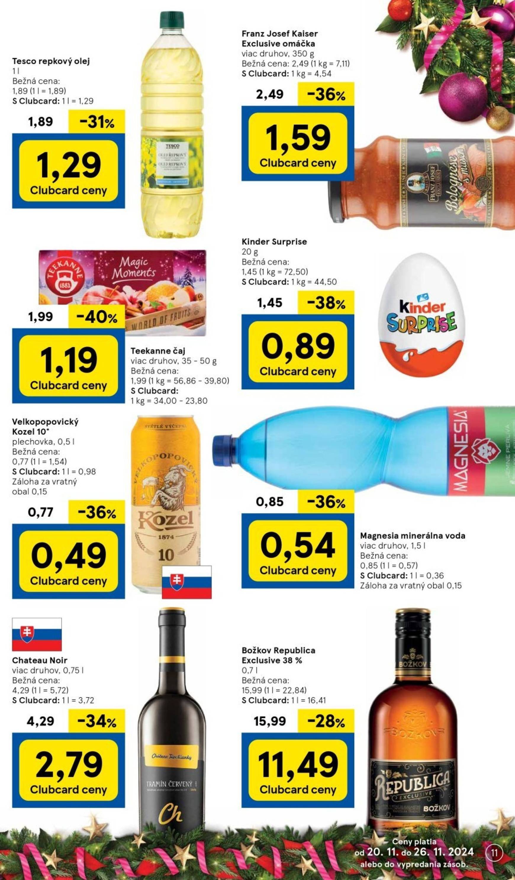 Tesco leták platný od 20.11. - 28.11. 11