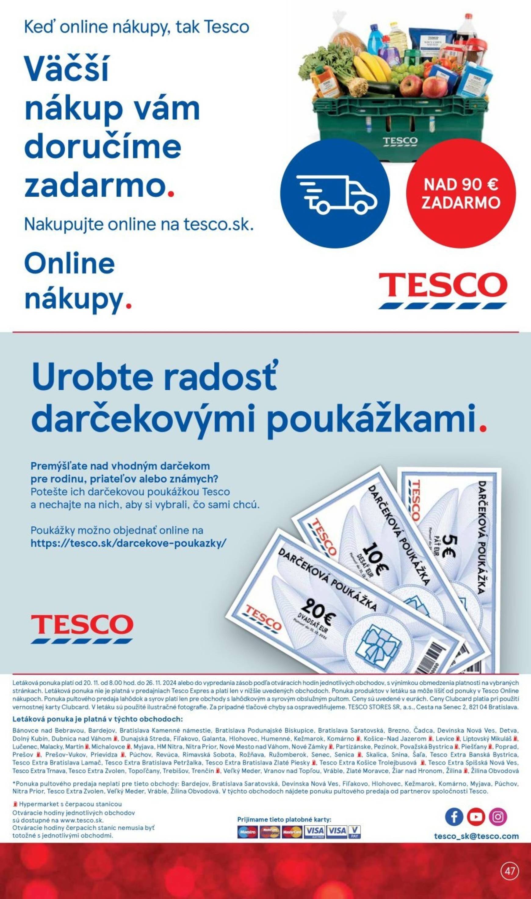 Tesco leták platný od 20.11. - 28.11. 47