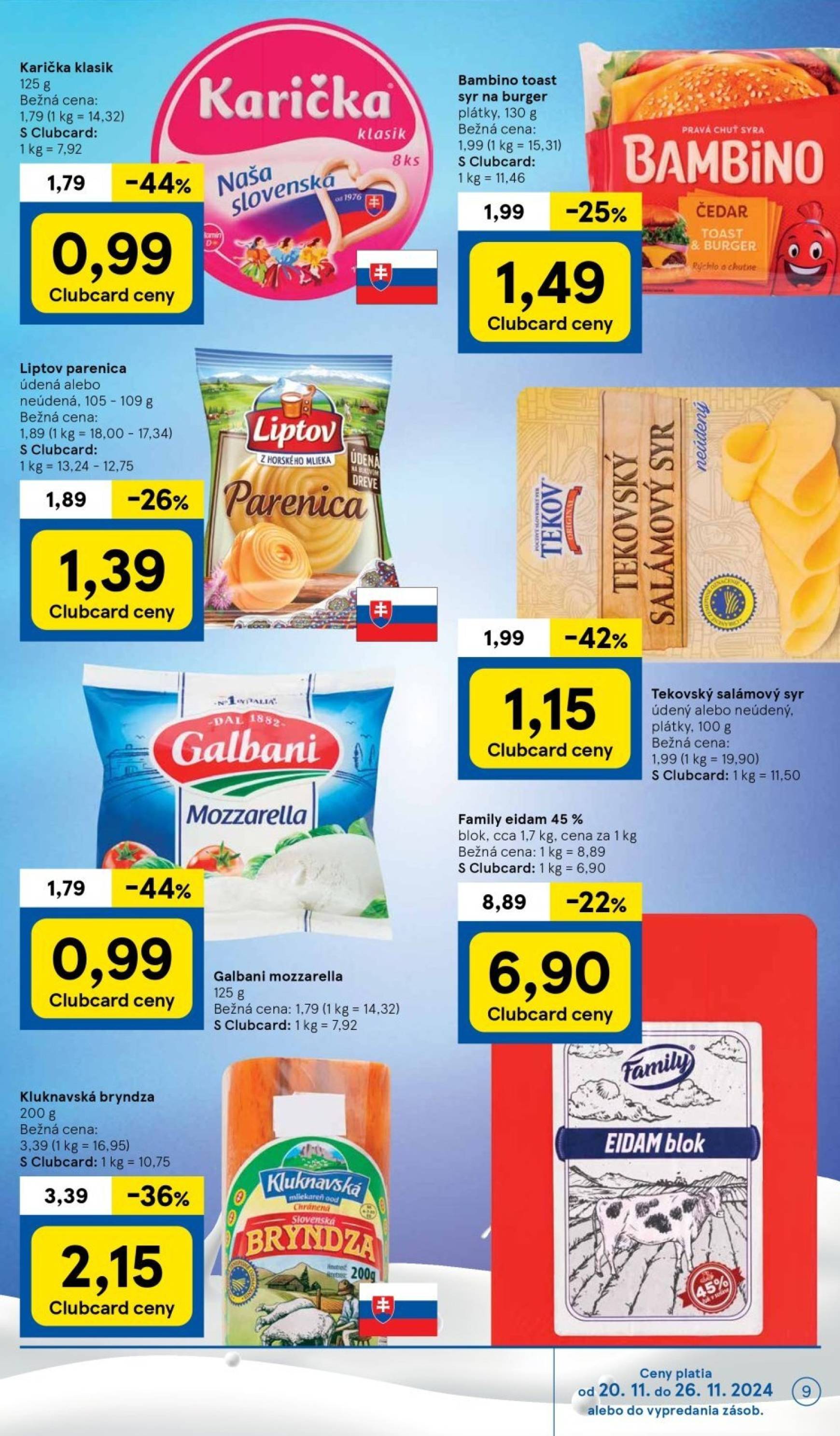 Tesco leták platný od 20.11. - 28.11. 9