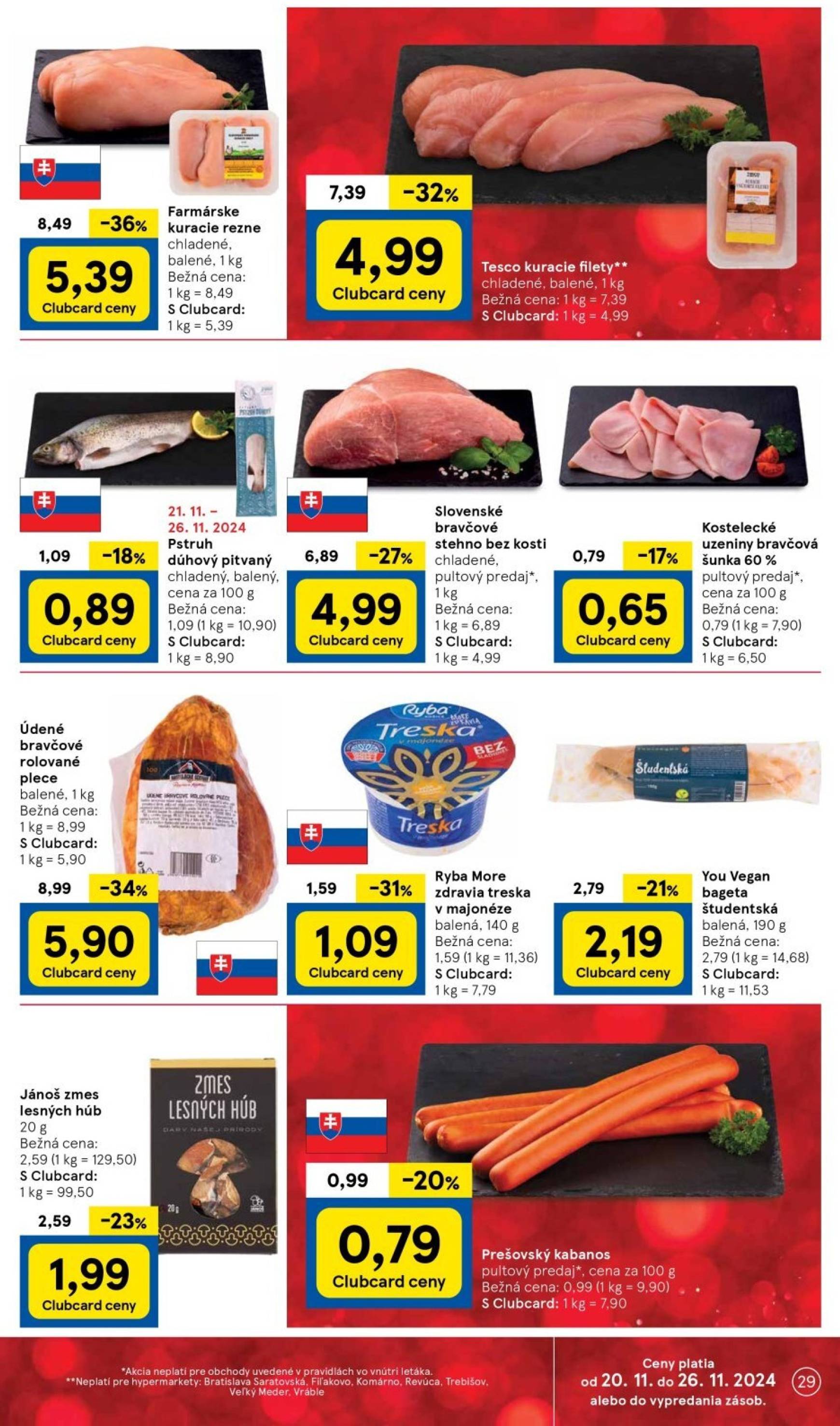 Tesco leták platný od 20.11. - 28.11. 29