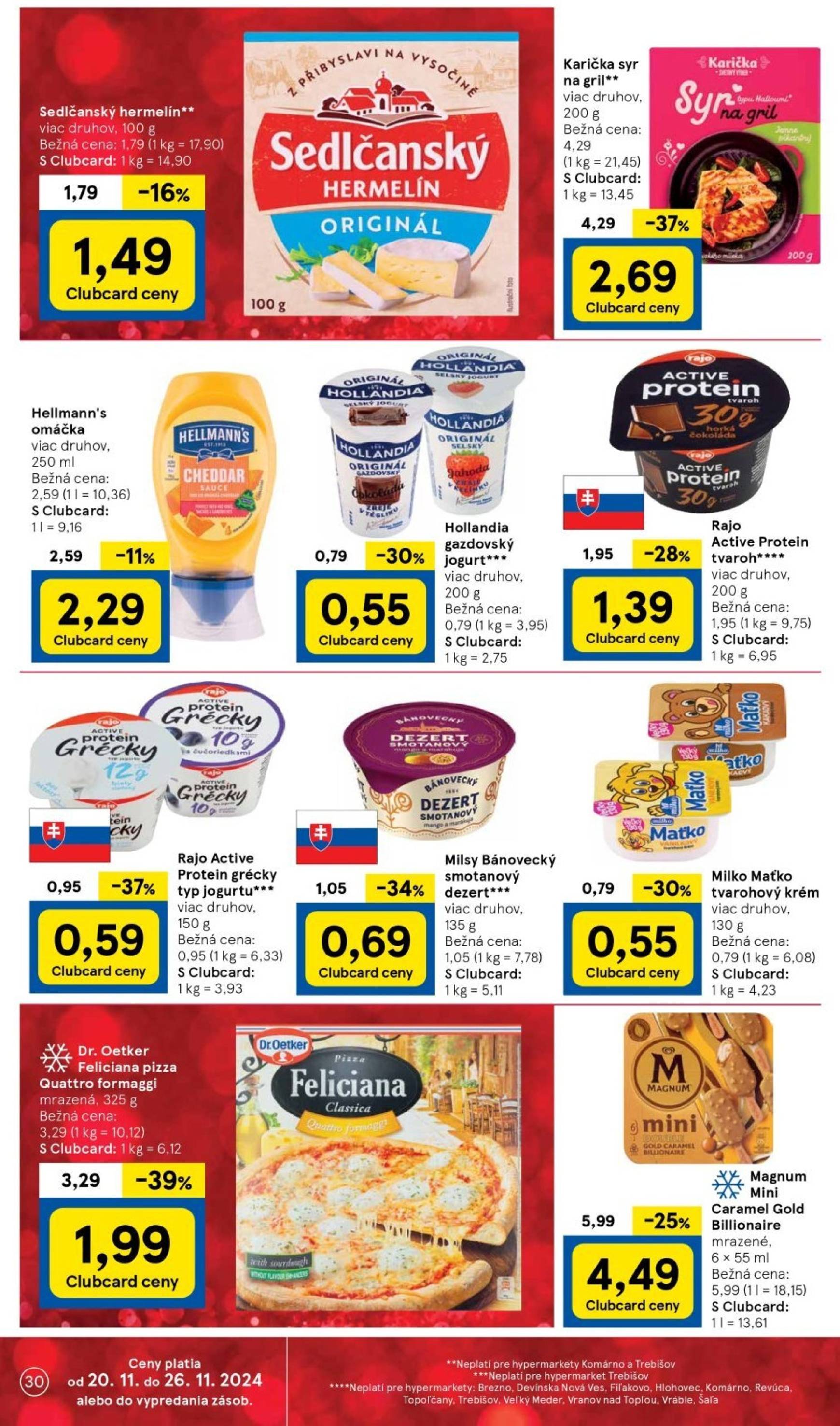 Tesco leták platný od 20.11. - 28.11. 30