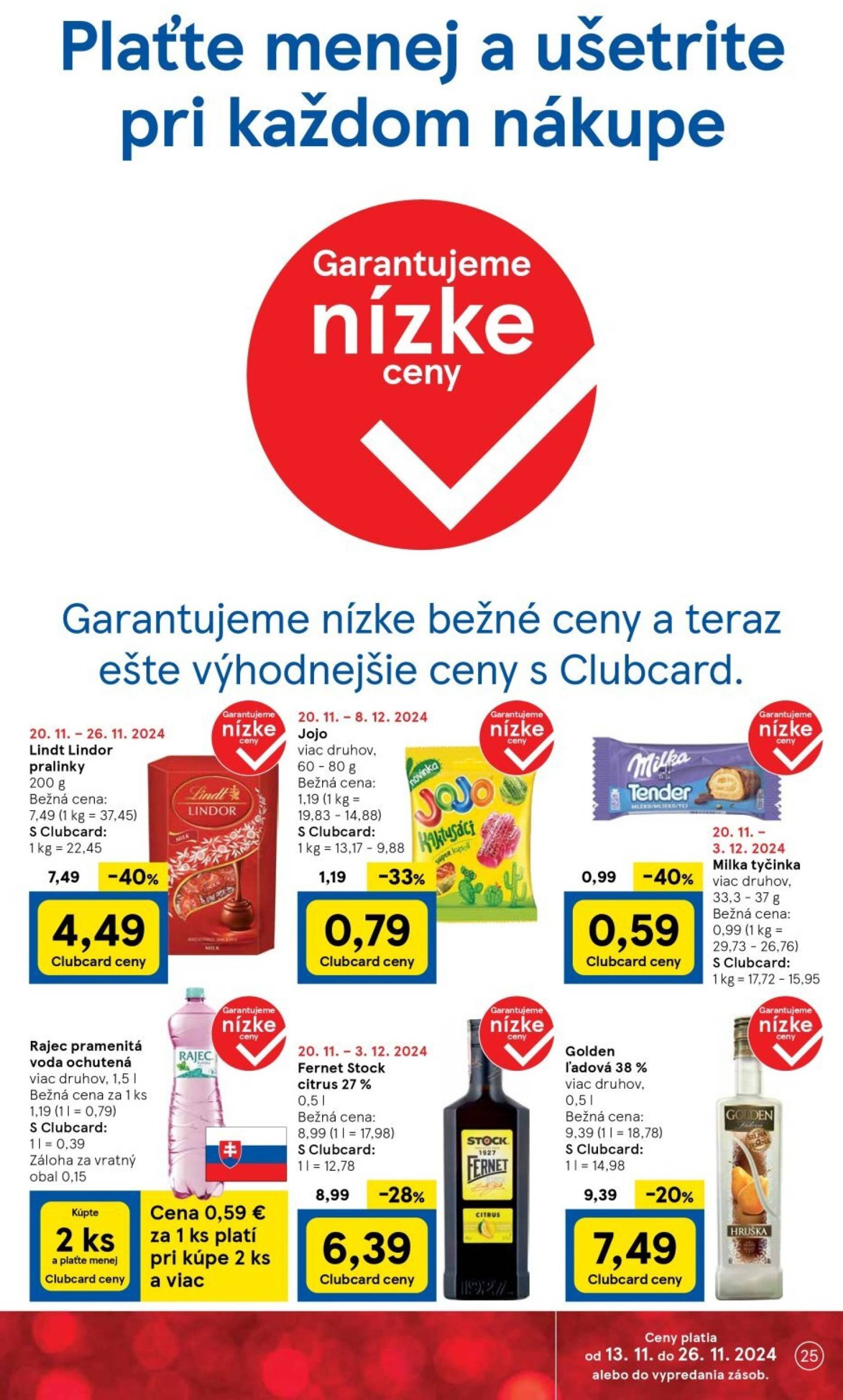 Tesco leták platný od 20.11. - 28.11. 25