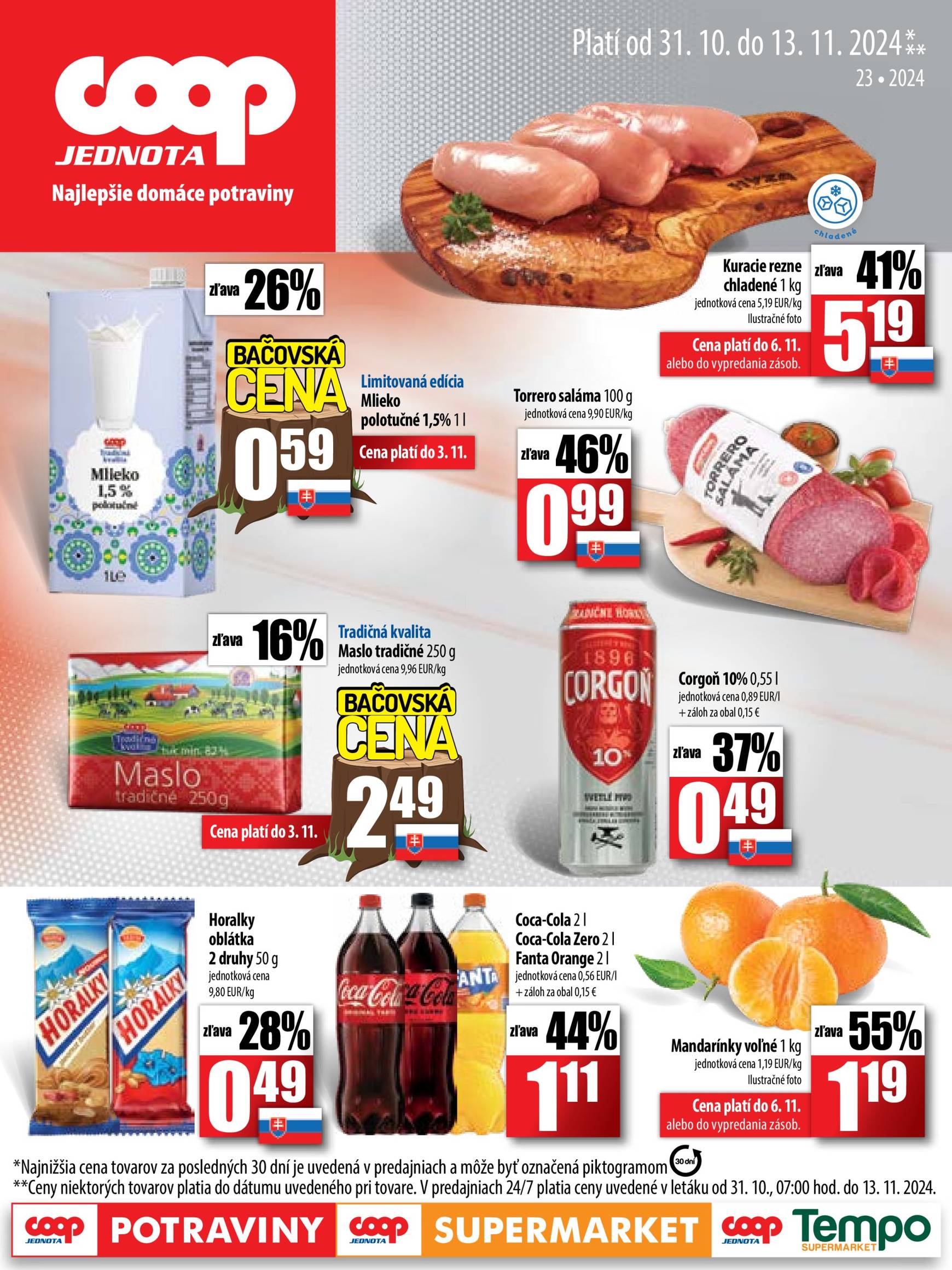 COOP Jednota leták platný od 31.10. - 13.11.