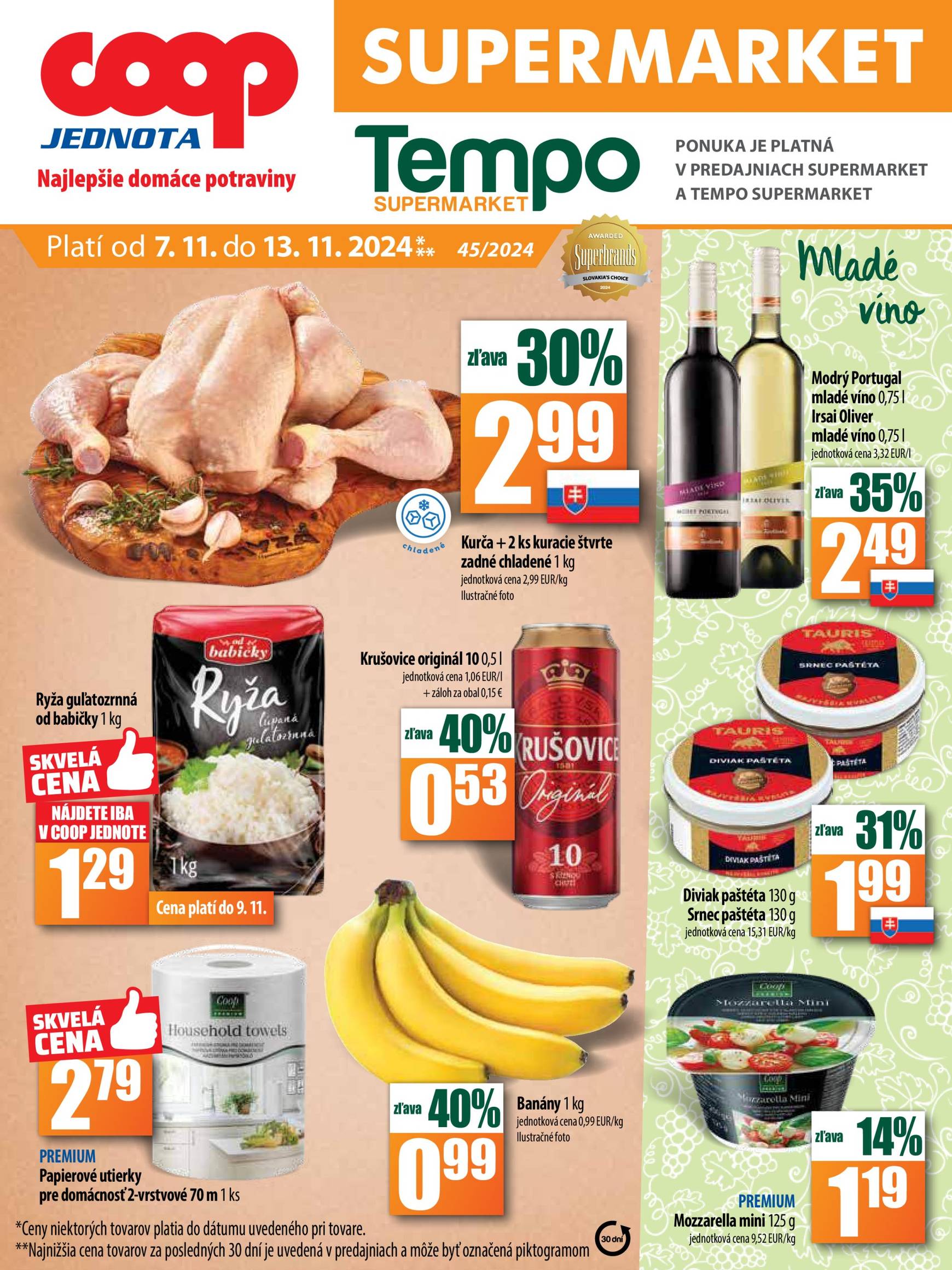 COOP Jednota - Tempo leták platný od 07.11. - 13.11.