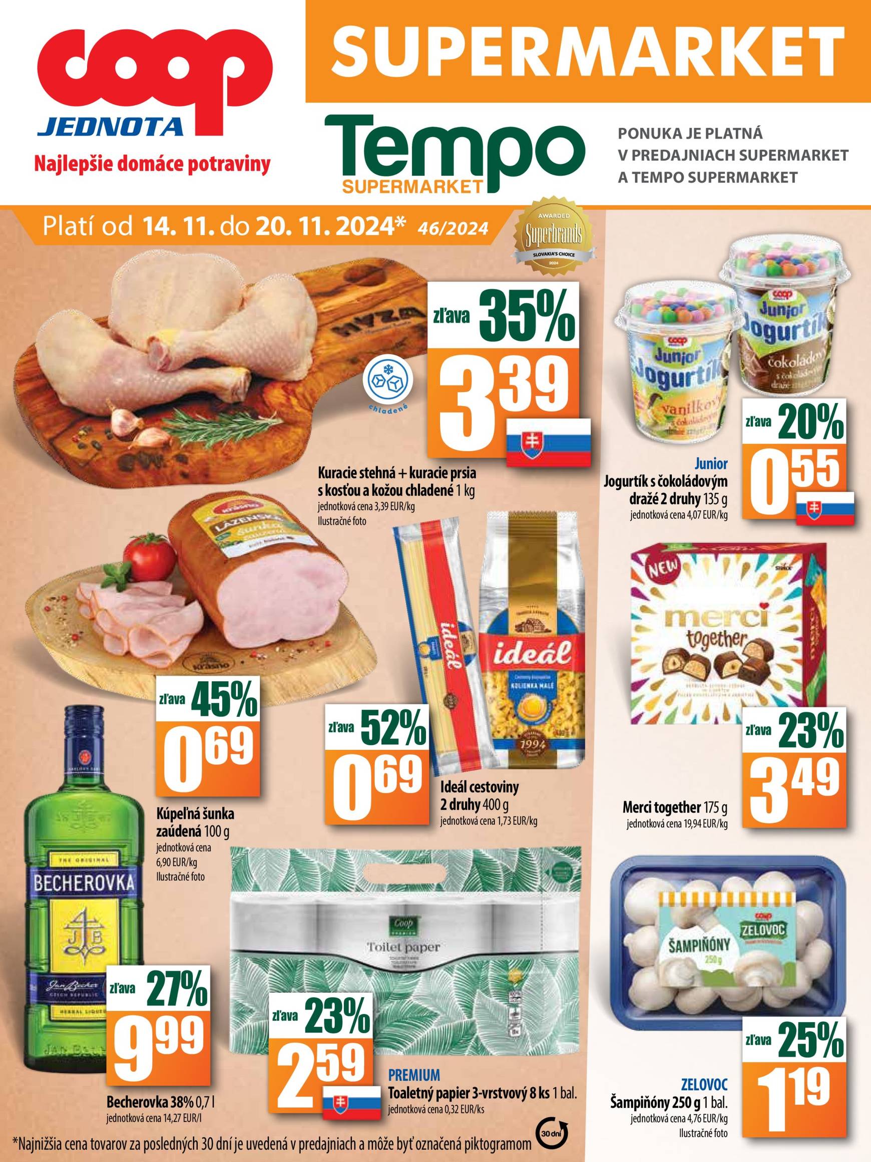 COOP Jednota - Tempo leták platný od 14.11. - 20.11.