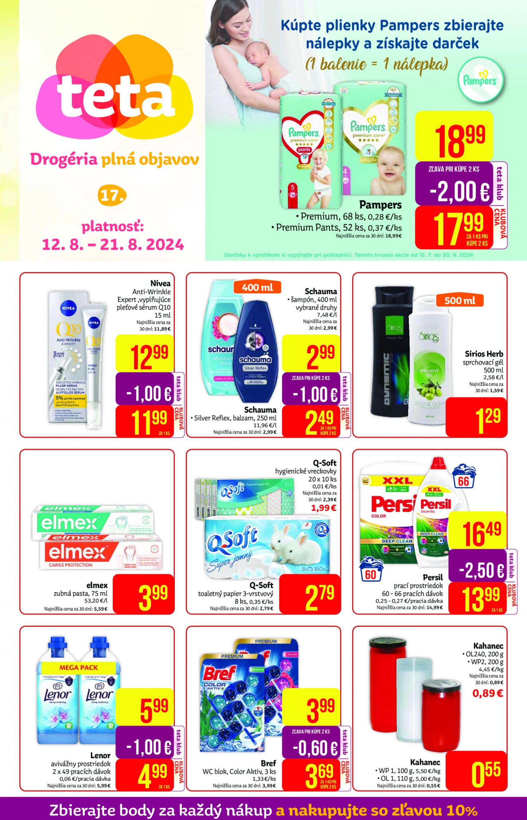 Teta drogerie leták platný od 12.08. - 21.08.