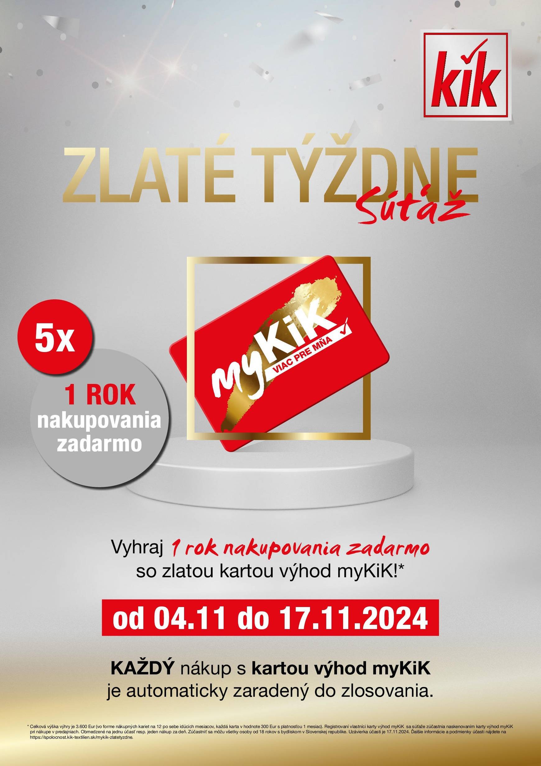 Kik - Zlaté týždne leták platný od 04.11. - 17.11.