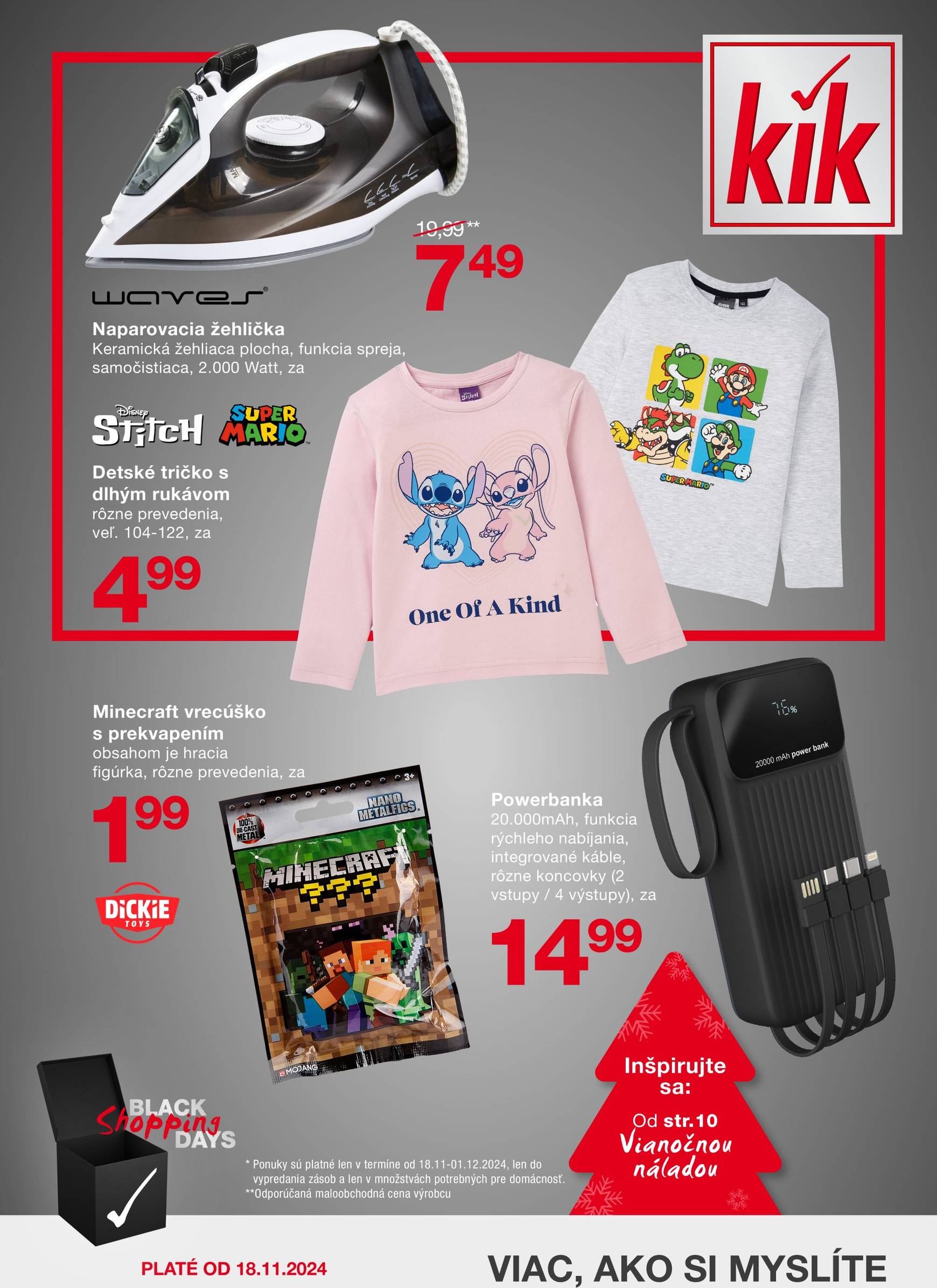 KiK - Black Friday leták platný od 18.11. - 01.12.