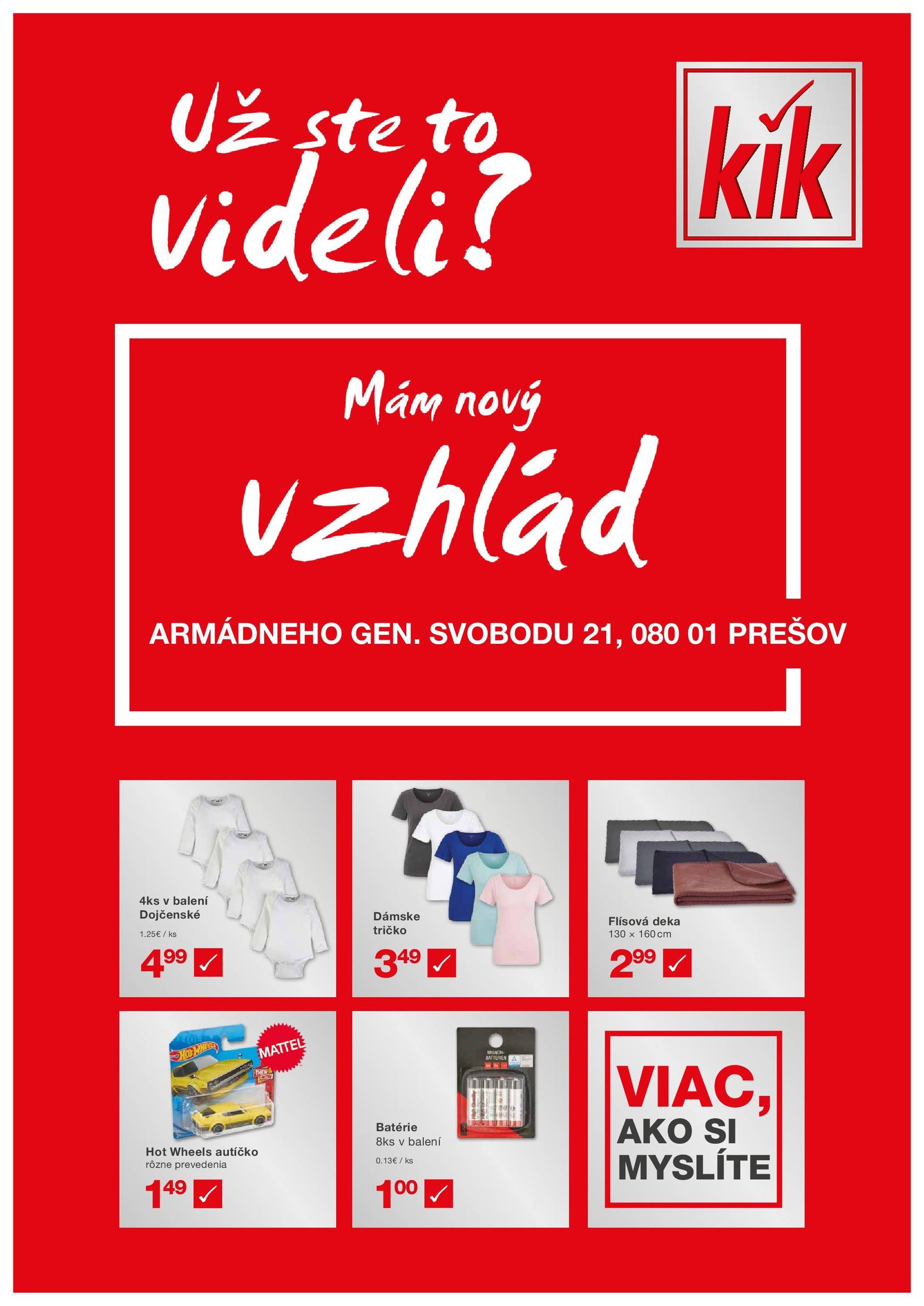 Kik - Prešov leták platný od 19.11. - 25.11.