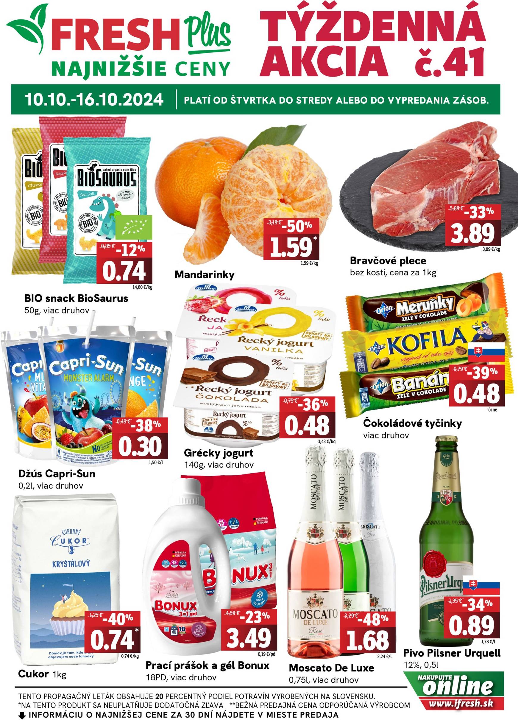 Fresh Plus leták platný od 10.10. - 16.10.