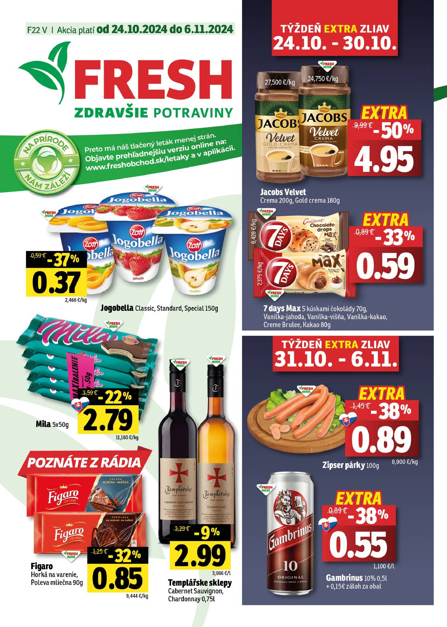 Fresh - Východné Slovensko leták platný od 24.10. - 06.11.