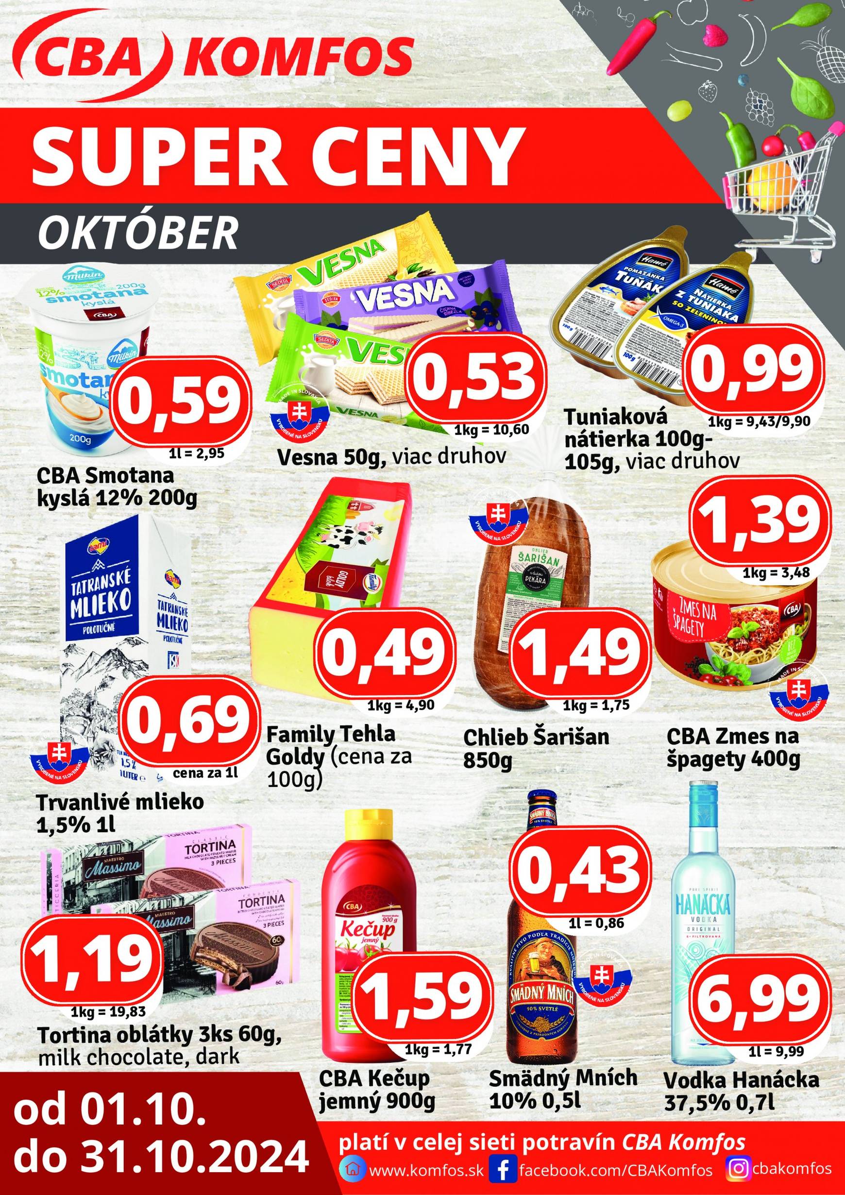 CBA - Super ceny október leták platný od 01.10. - 31.10.