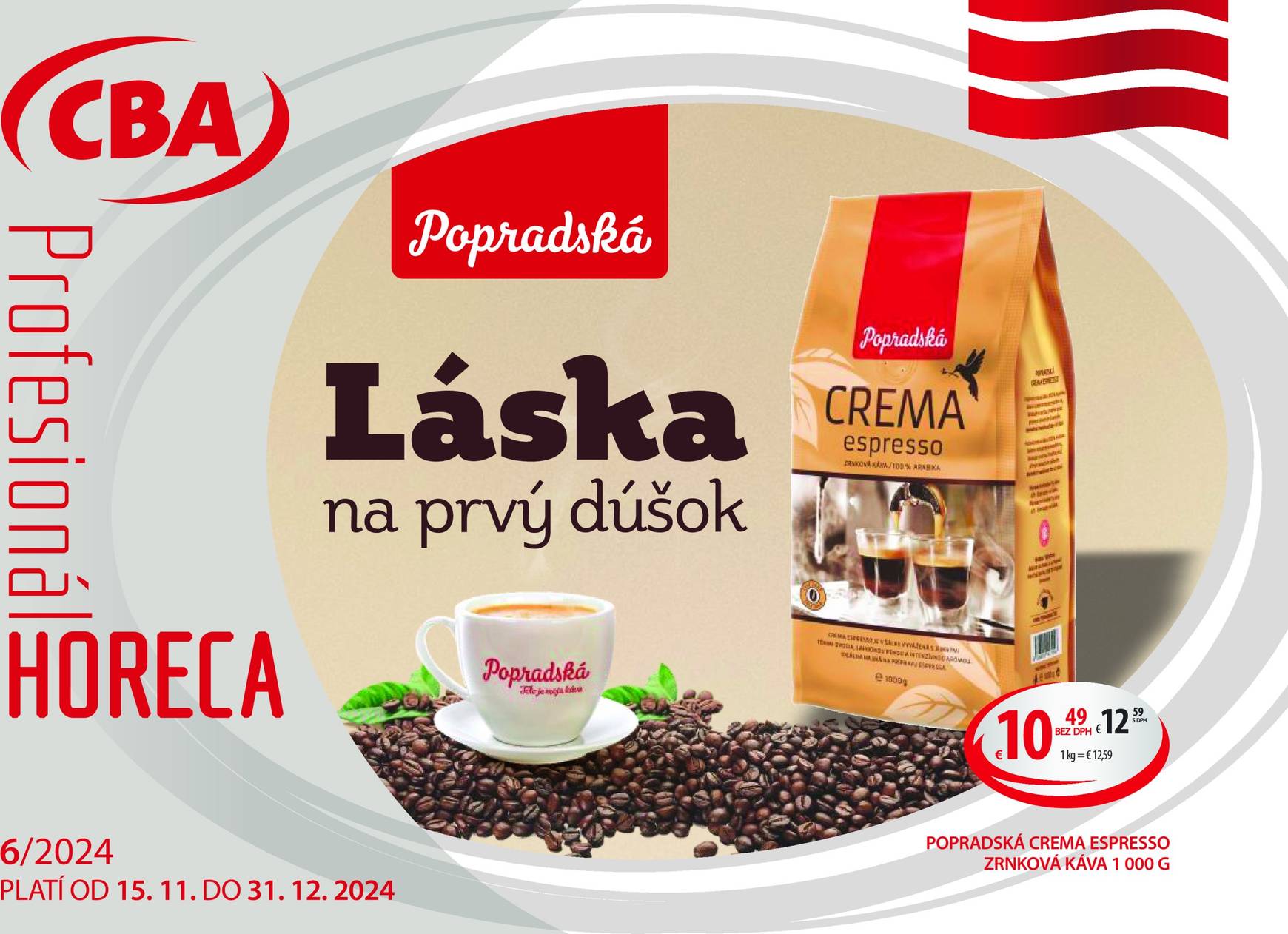 CBA - Horeca a gastro pre veľkoobchodných partnerov leták platný od 15.11. - 31.12.