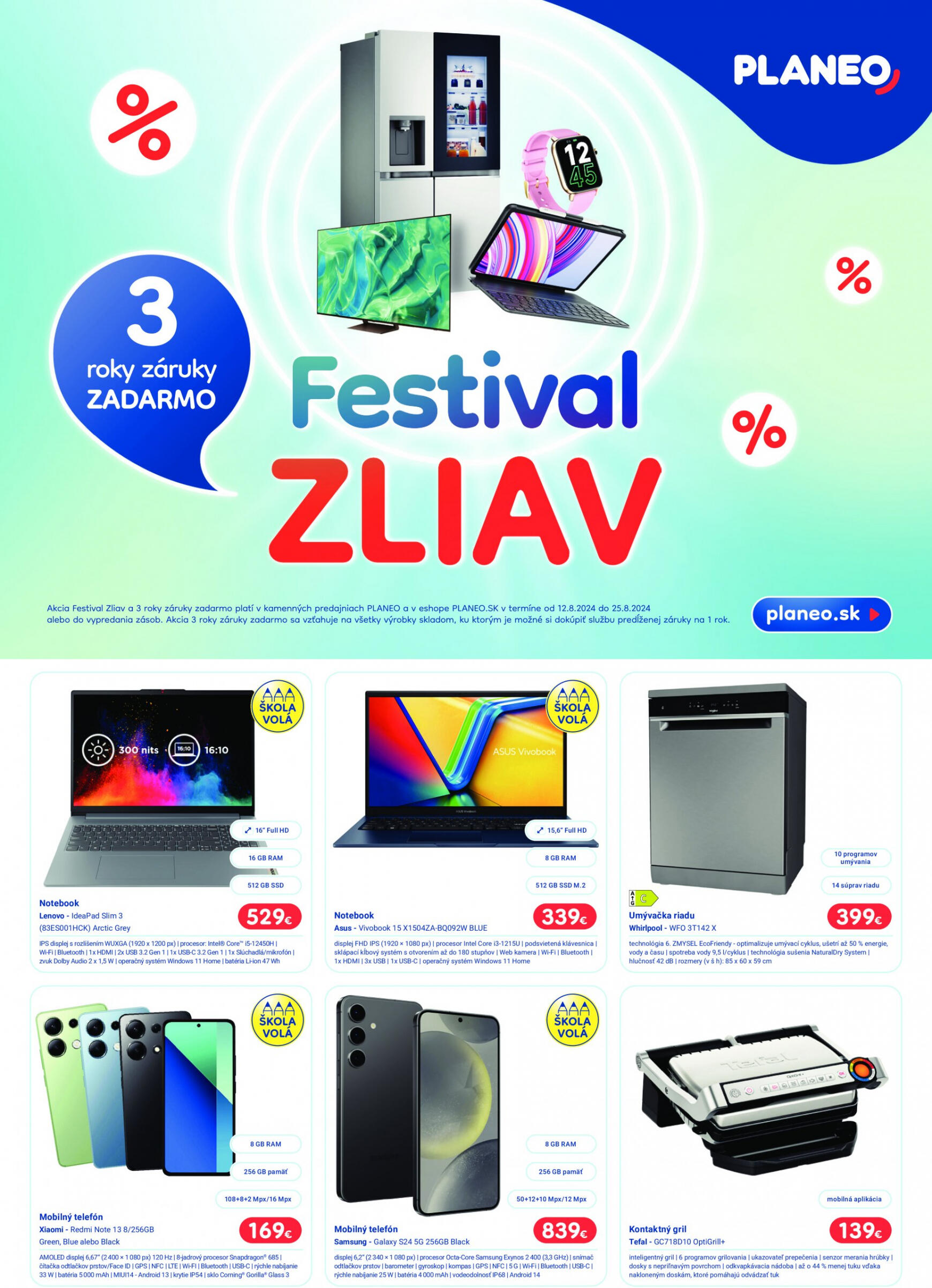 Planeo elektro leták platný od 12.08. - 25.08.