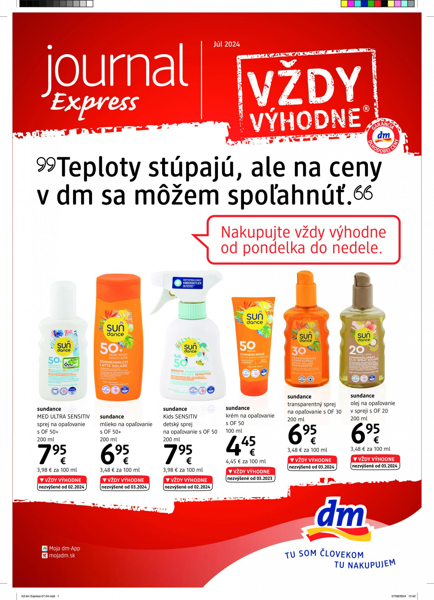 dm drogerie - Journal a active beauty leták platný od 24.07. - 31.07.