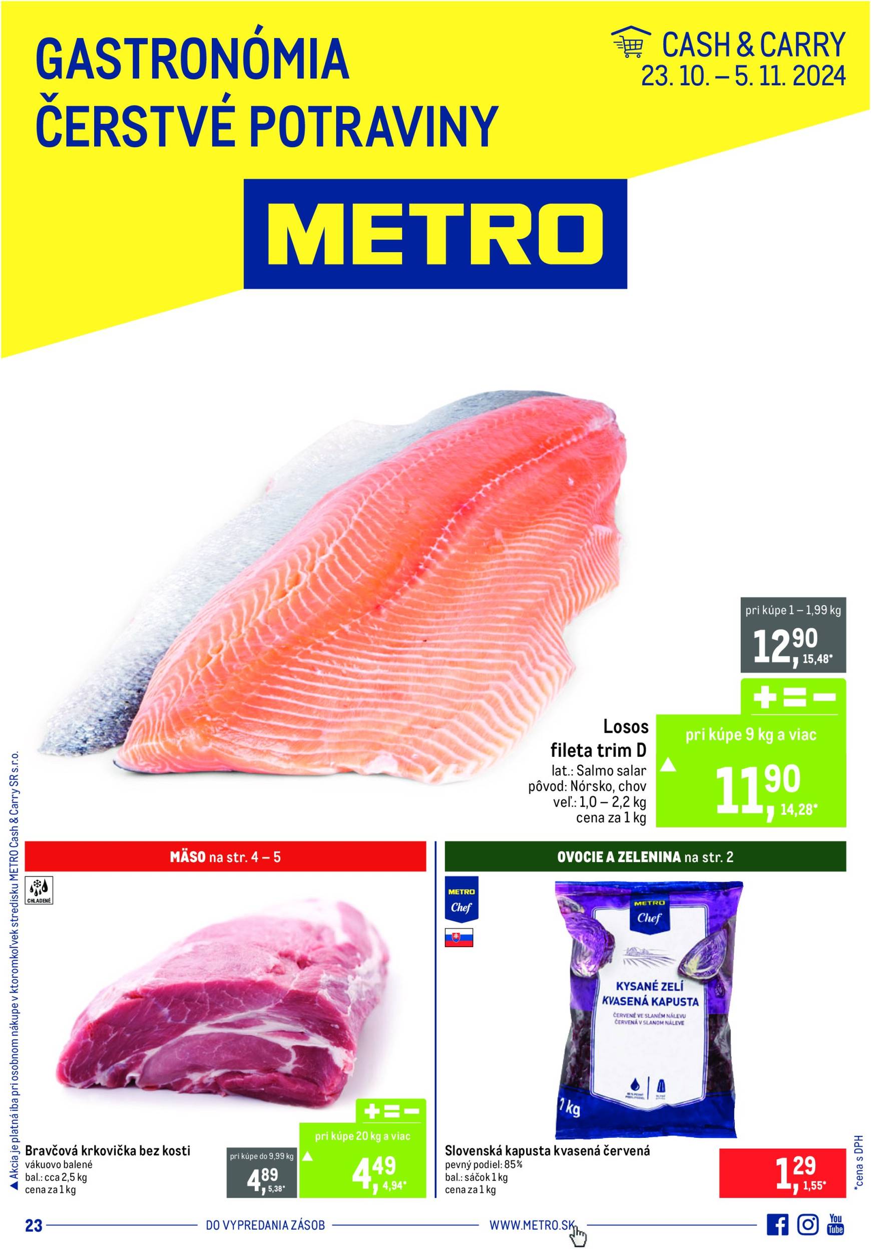 Metro - Gastronómia leták platný od 23.10. - 05.11.