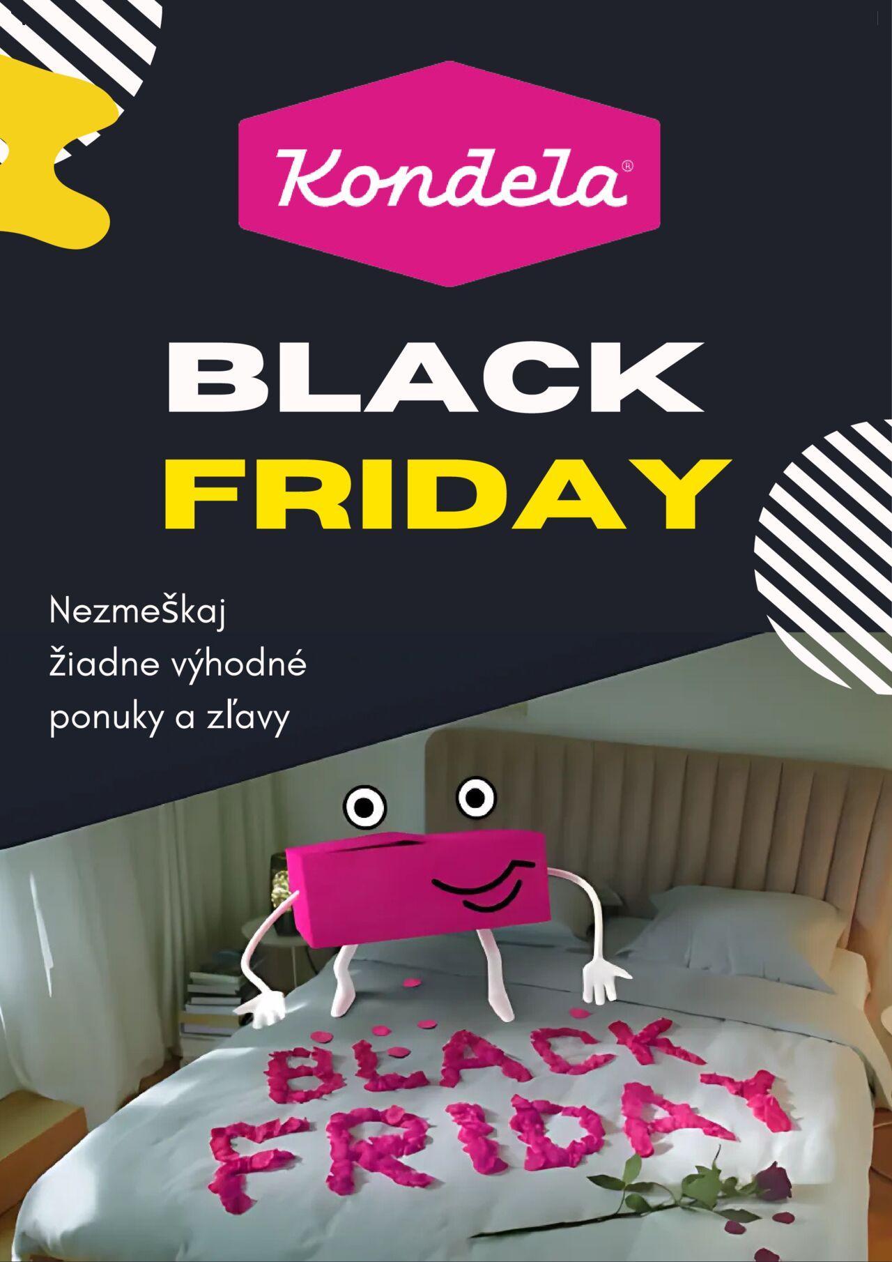 Kondela Black Friday leták od pondelka 28.10.2024