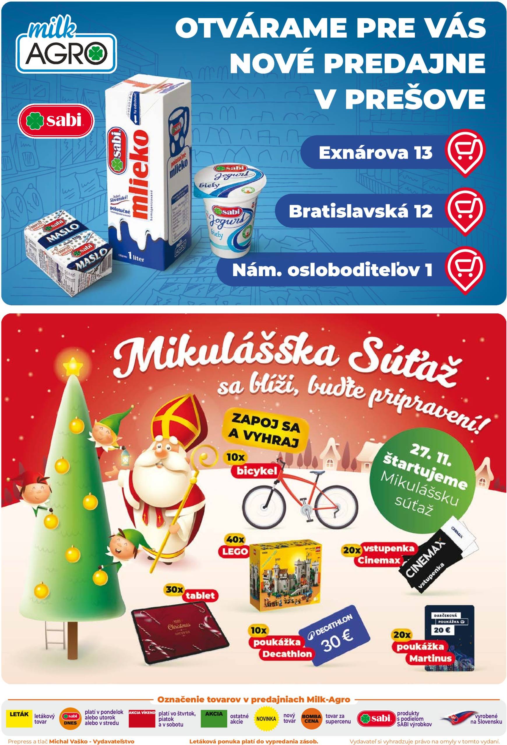 Milk Agro leták platný od 20.11. - 26.11. 2