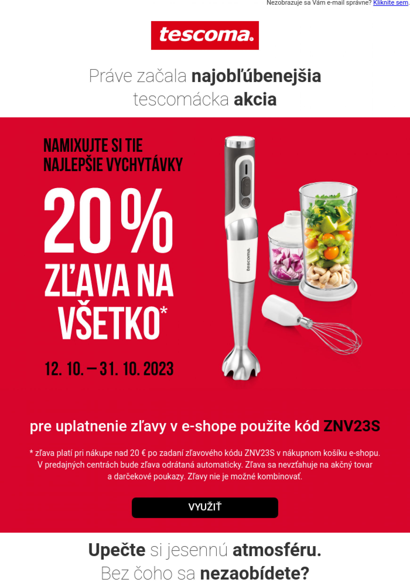 TESCOMA - Využite akciu a nakúpte s 20 % zľavou