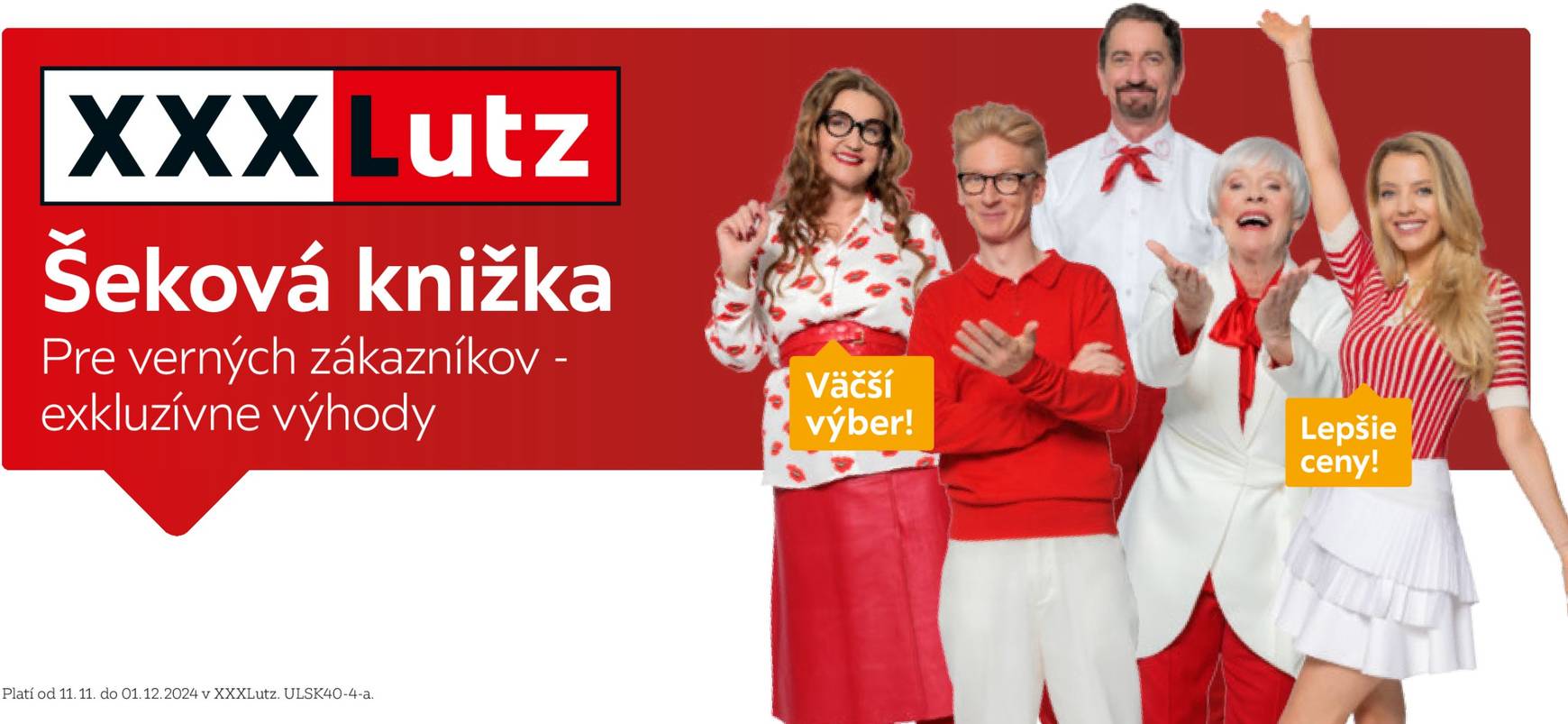 XXXLutz - Výhodné poukazy pre majiteľov HIT karty leták platný od 11.11. - 01.12.