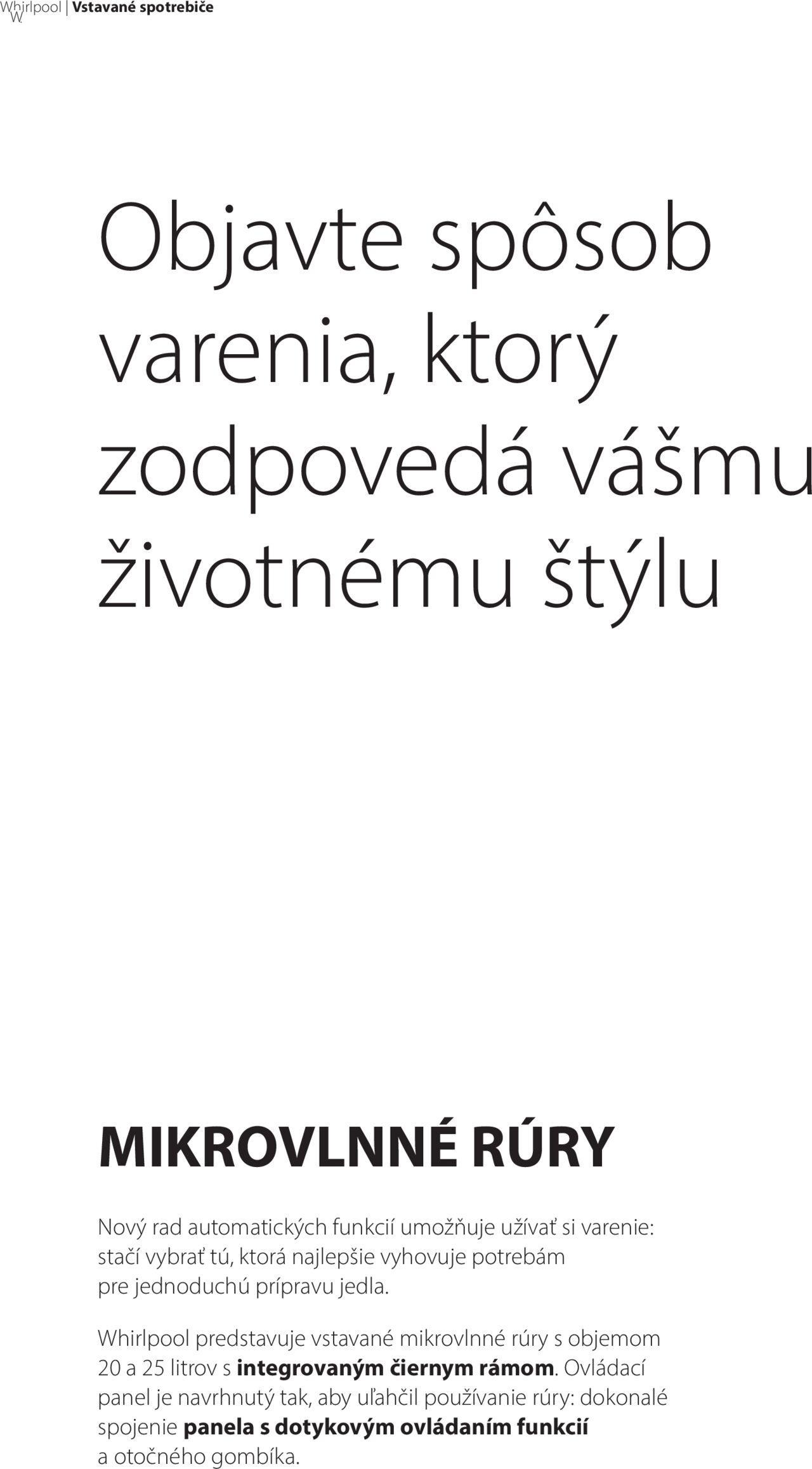 Whirlpool katalóg vstavaných spotrebičov od štvrtka 25.01.2024 79