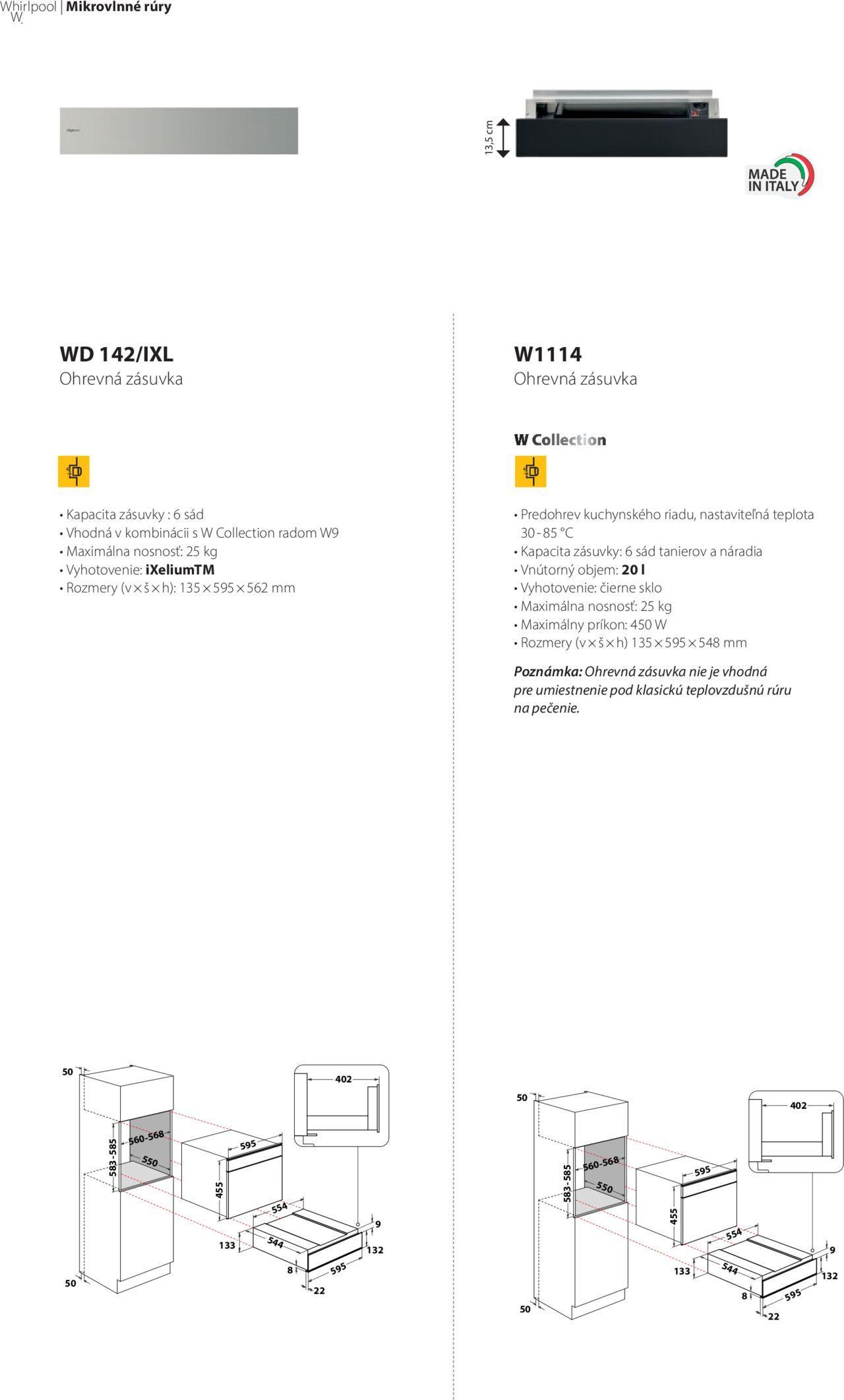 Whirlpool katalóg vstavaných spotrebičov od štvrtka 25.01.2024 103