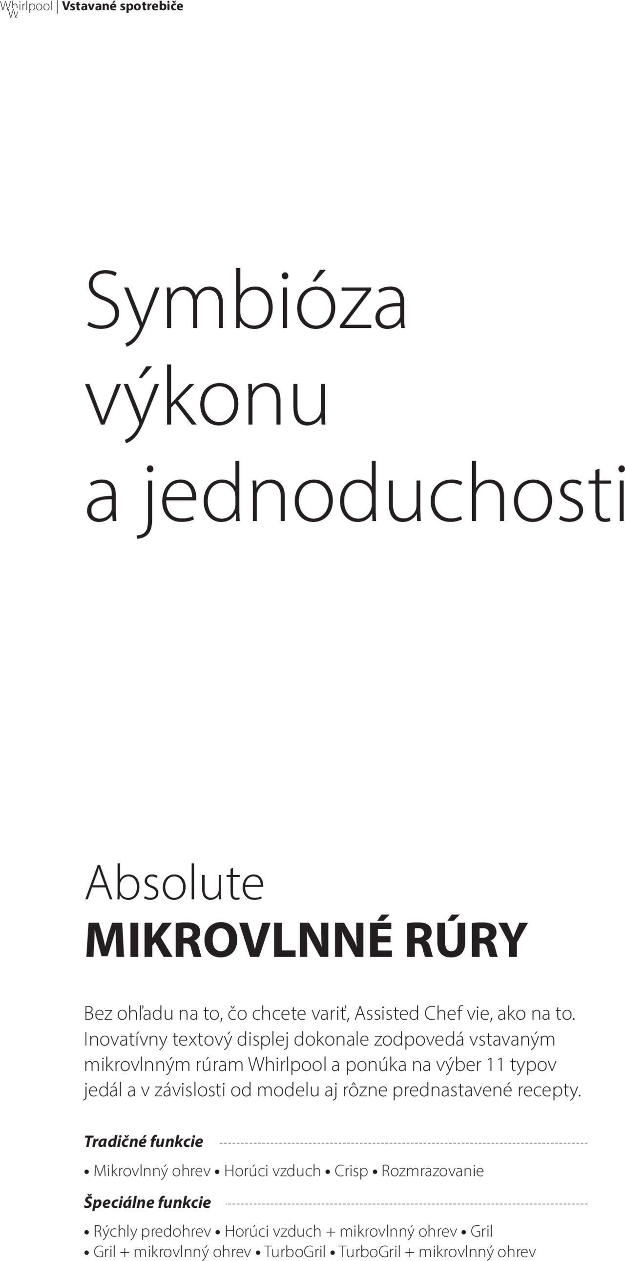 Whirlpool katalóg vstavaných spotrebičov od štvrtka 25.01.2024 77