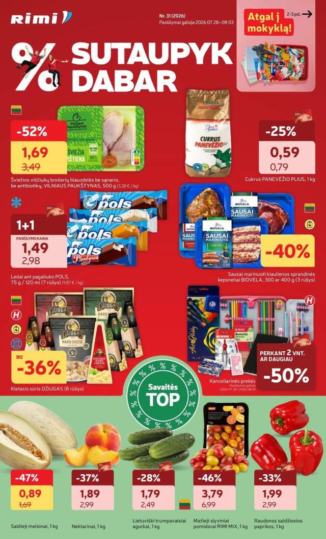 RIMI akcijos - naujausi pasiūlymai ir nuolaidos